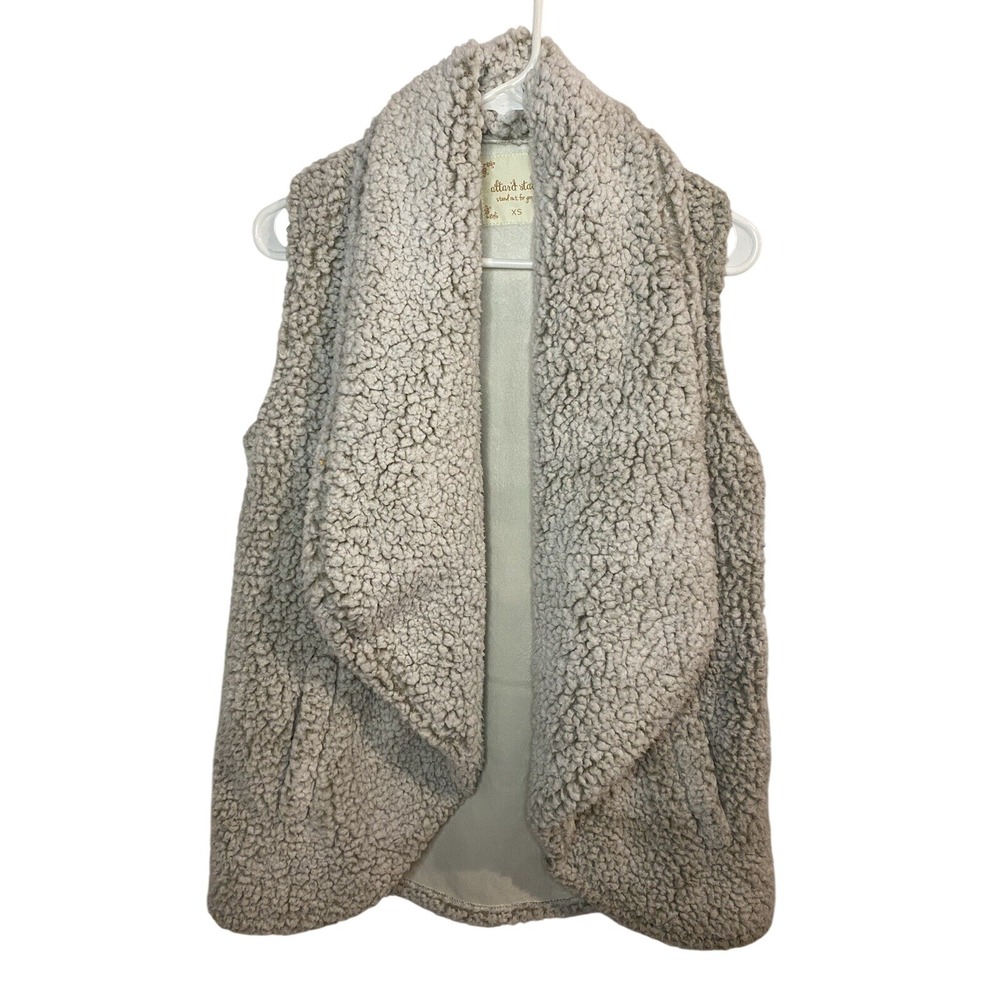 Altar'd State Women's‎ Ivory Open Front Sherpa Vest, Size XS
